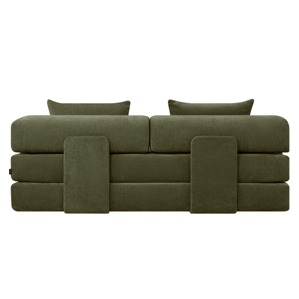 Schlafsofa Joy 2 Personen Chenille Salbeigrün
