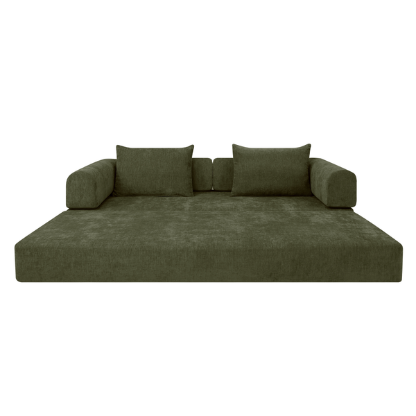 Schlafsofa Joy 2 Personen Chenille Salbeigrün
