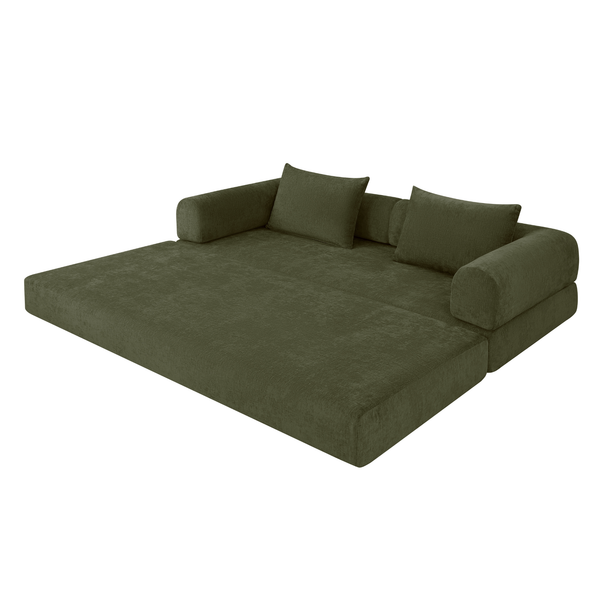 Schlafsofa Joy 2 Personen Chenille Salbeigrün