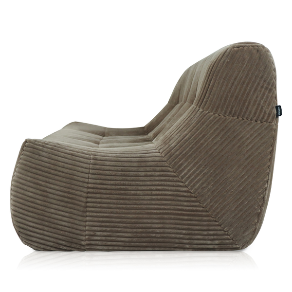 Rave 2,5-Zits Bank Ribstof Taupe