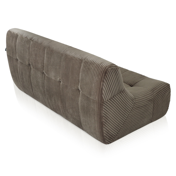 Rave 2,5-Zits Bank Ribstof Taupe