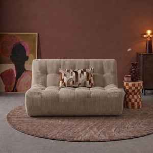 Rave 2,5-Zits Bank Ribstof Beige