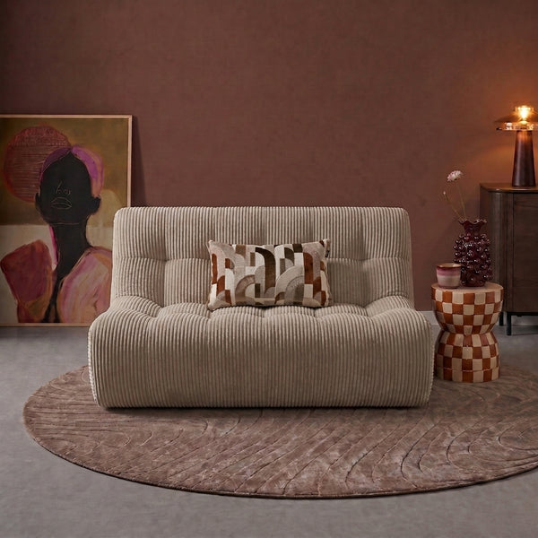 Rave 2,5-Zits Bank Ribstof Beige