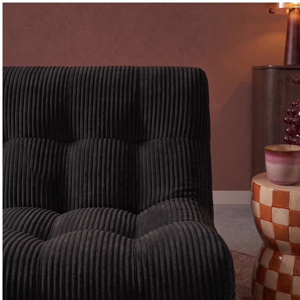 Rave 2,5 Seater Sofa Corduroy Black