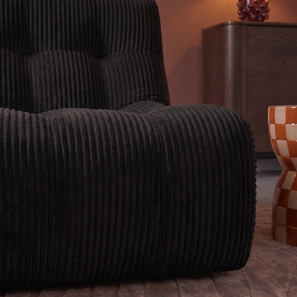 Rave 2,5 Seater Sofa Corduroy Black