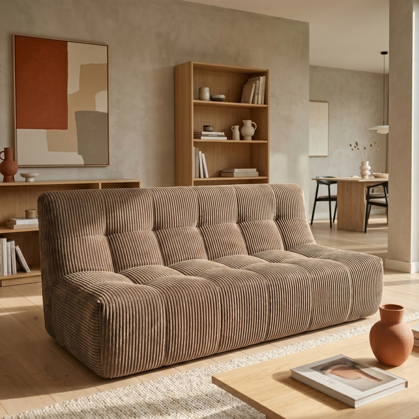 Rave 2,5 Seater Sofa Corduroy Taupe