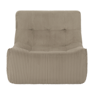 Fauteuil Rave en velours côtelé taupe