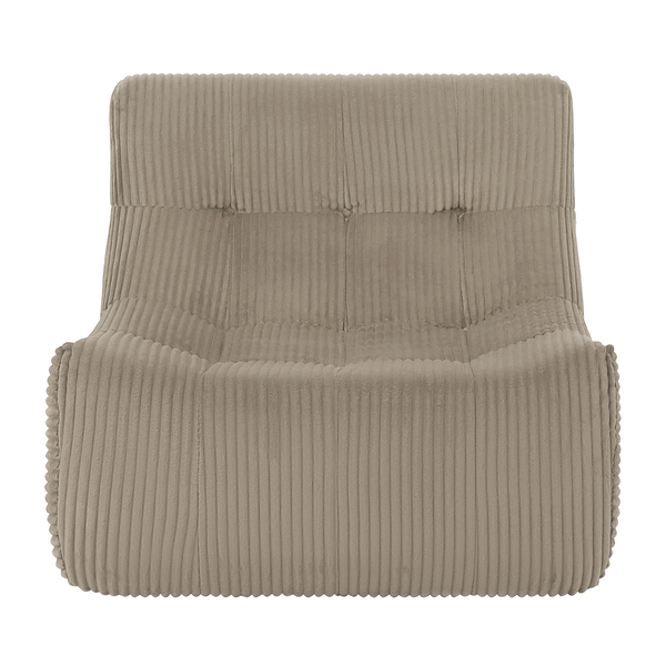 Fauteuil Rave en velours côtelé taupe