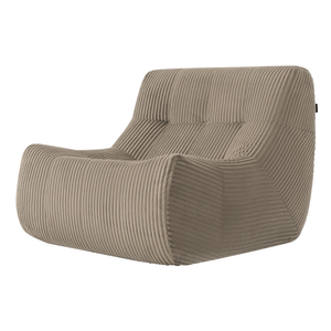 Fauteuil Rave en velours côtelé taupe