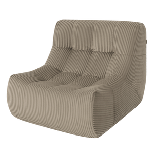 Fauteuil Rave en velours côtelé taupe