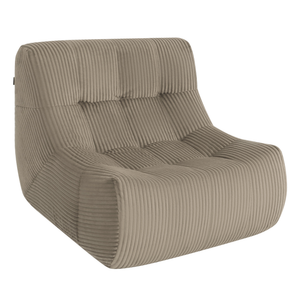 Fauteuil Rave en velours côtelé taupe