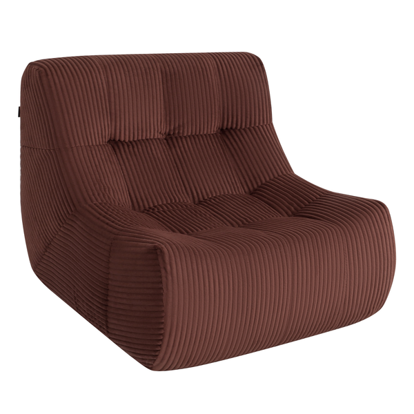 Fauteuil Rave Ribstof Koper