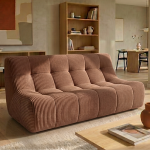 Rave 2,5-Sitzer Sofa Cordstoff Terrakotta/Rosa