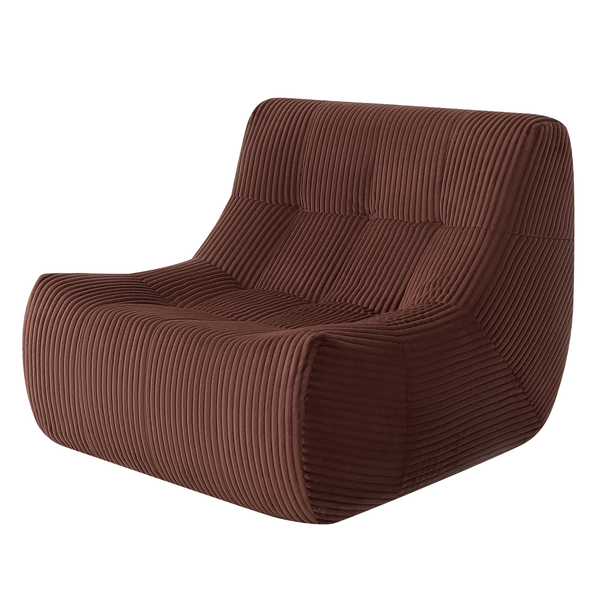 Fauteuil Rave Ribstof Koper