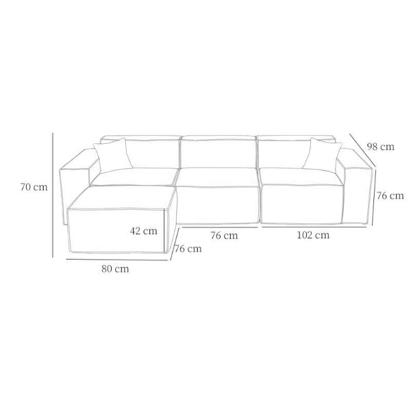 Beat Corner Sofa Corduroy Ochre Yellow