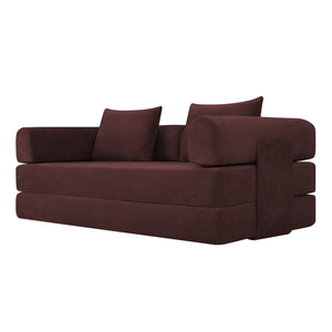 Schlafsofa Joy 2 Personen Chenille Burgunderrot