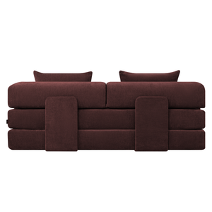 Schlafsofa Joy 2 Personen Chenille Burgunderrot