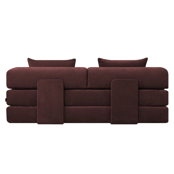 Schlafsofa Joy 2 Personen Chenille Burgunderrot