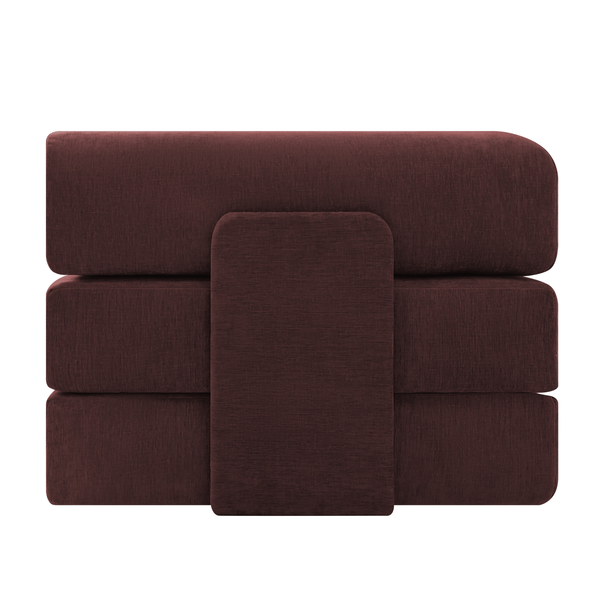 Schlafsofa Joy 2 Personen Chenille Burgunderrot