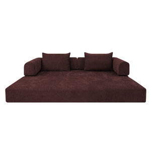 Schlafsofa Joy 2 Personen Chenille Burgunderrot