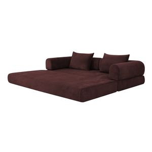 Schlafsofa Joy 2 Personen Chenille Burgunderrot