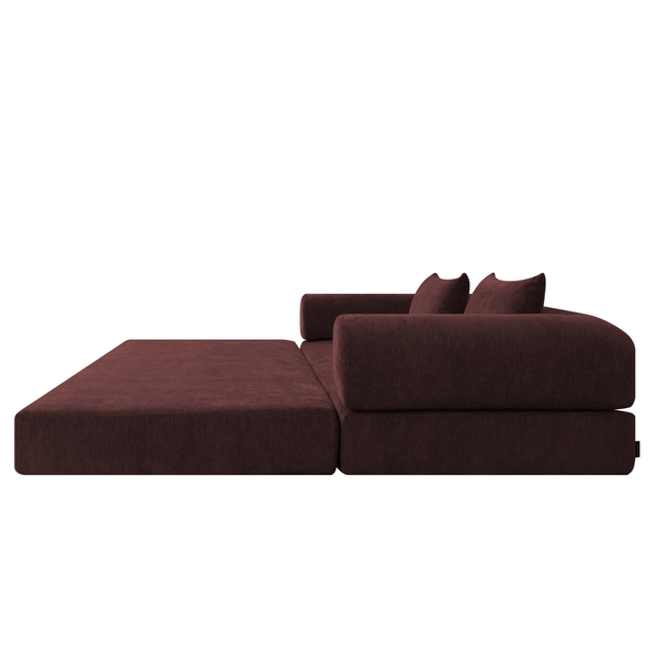 Schlafsofa Joy 2 Personen Chenille Burgunderrot