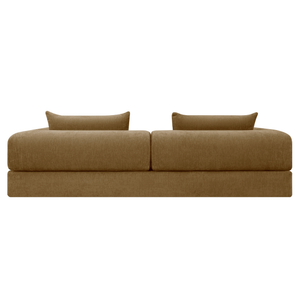Canapé-Lit Joy 2 Places Chenille Jaune Ocre