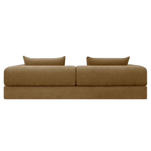 Canapé-Lit Joy 2 Places Chenille Jaune Ocre