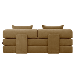 Canapé-Lit Joy 2 Places Chenille Jaune Ocre