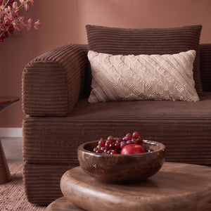 Sleeping Sofa Joy 2 Persons Corduroy Copper Burgundy