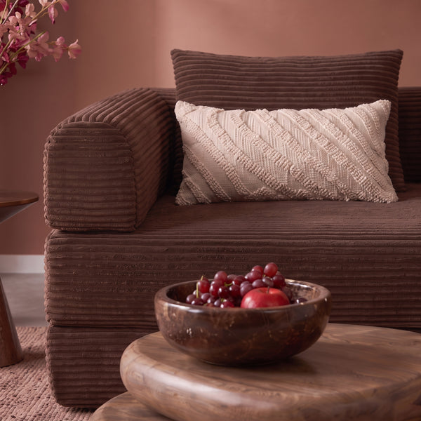 Sleeping Sofa Joy 2 Persons Corduroy Copper Burgundy