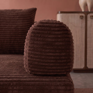Sleeping Sofa Joy 2 Persons Corduroy Copper Burgundy