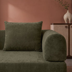 Sleeping Sofa Joy 2 Persons Chenille Sage Green