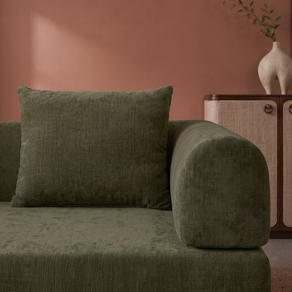 Sleeping Sofa Joy 2 Persons Chenille Sage Green