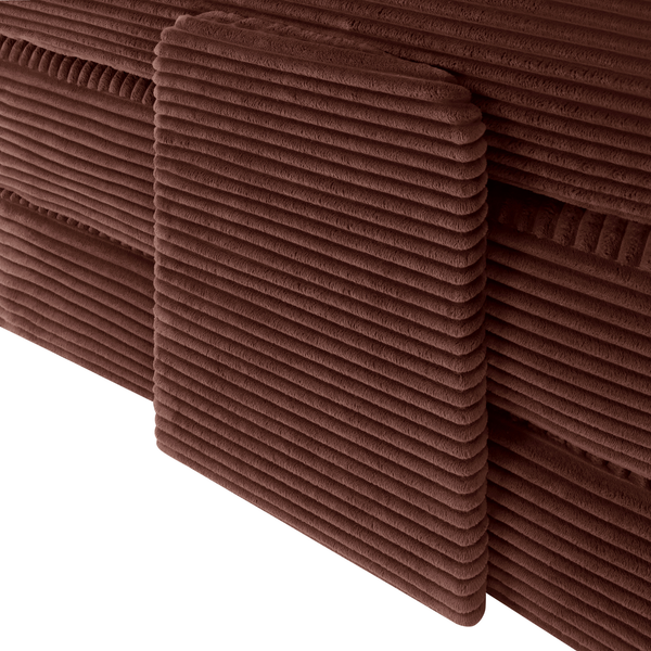 Sleeping Sofa Joy 2 Persons Corduroy Copper Burgundy