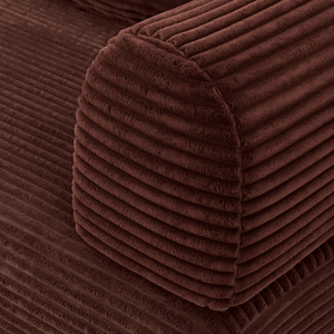 Sleeping Sofa Joy 2 Persons Corduroy Copper Burgundy