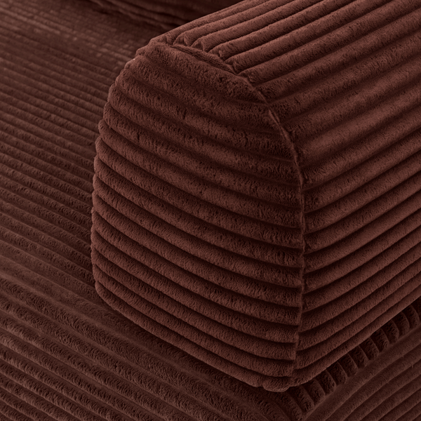 Sleeping Sofa Joy 2 Persons Corduroy Copper Burgundy