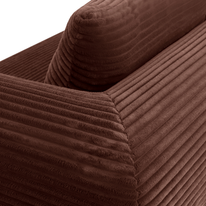 Sleeping Sofa Joy 2 Persons Corduroy Copper Burgundy