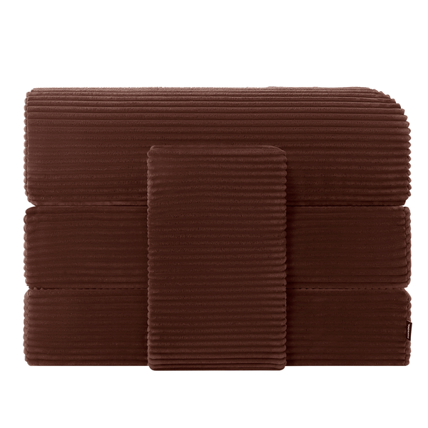 Sleeping Sofa Joy 2 Persons Corduroy Copper Burgundy